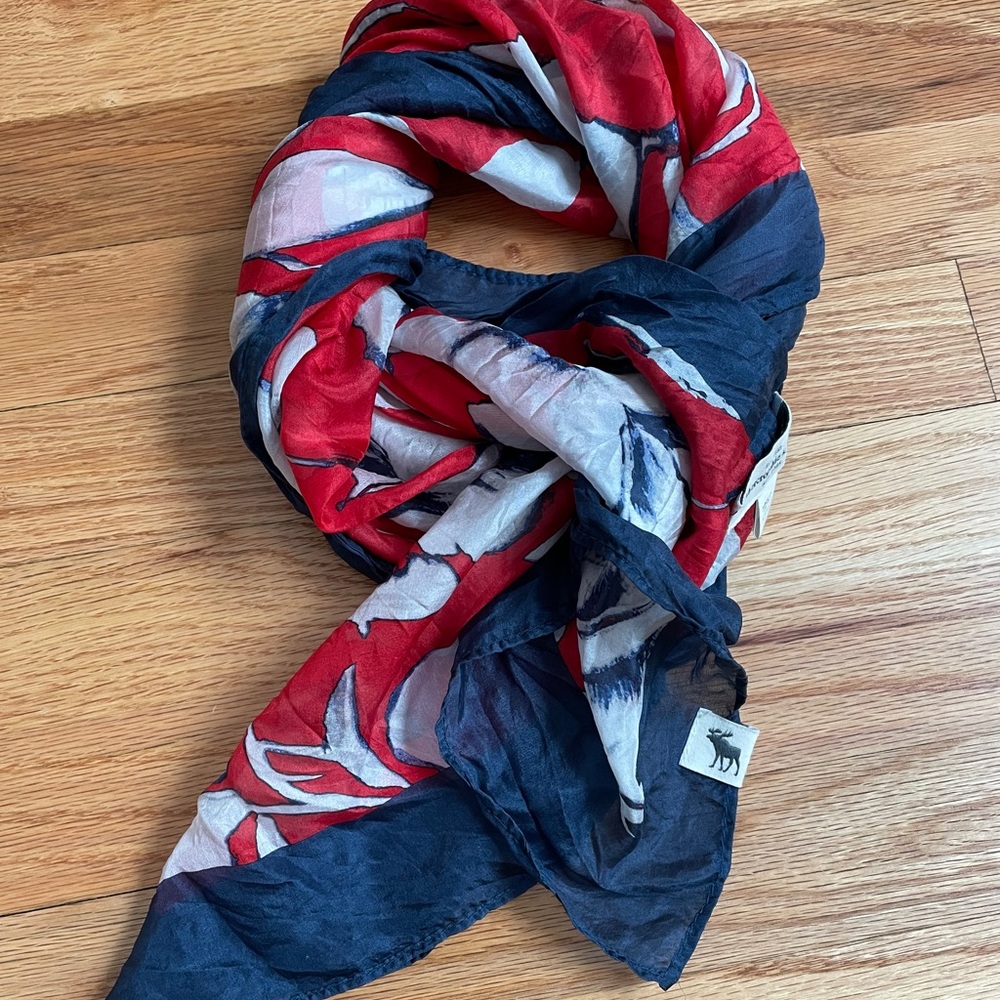 A&F silk floral scarf
